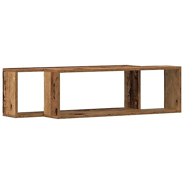 vidaXL Wandregale 2 Stk Altholz 80 x 15 x 26 cm Holzwerkstoff 862639 günstig online kaufen