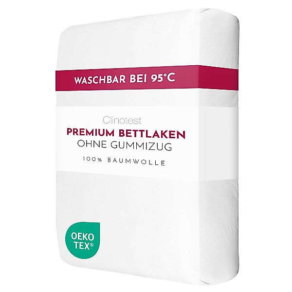 Clinotest Bettlaken ohne Gummizug in verschiedenen günstig online kaufen