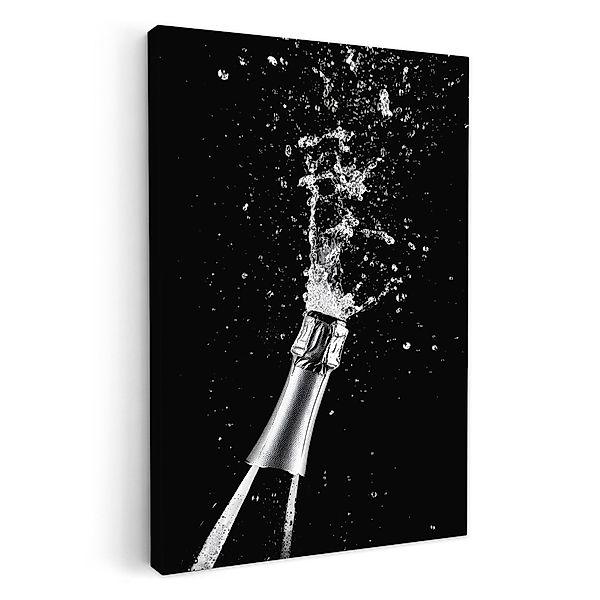 OneMillionCanvasses® Leinwandbild Champagner - Schwarz - günstig online kaufen