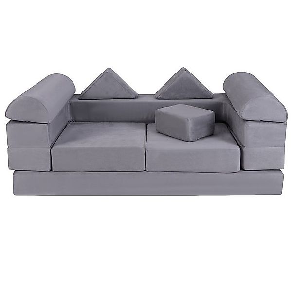KOMFOTTEU Kindersofa, Spielsofa aus Schaumstoff mit Wildlederstoffbezug günstig online kaufen