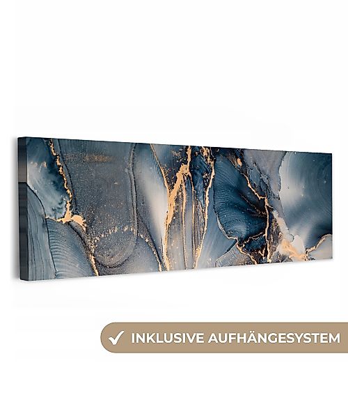 OneMillionCanvasses® Leinwandbild Panorama Marmor - Grau günstig online kaufen