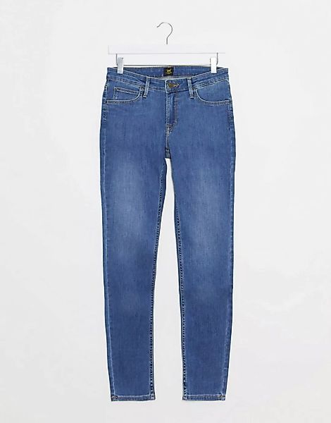 Lee – Scarlett – Eng geschnittene Jeans in Tiverton-Mittelblau günstig online kaufen