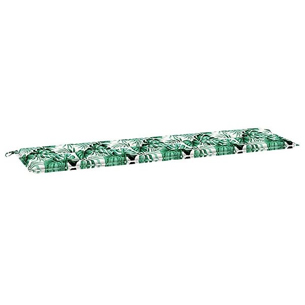 vidaXL Sitzauflage Gartenbank-Kissen Floral Grün 180 günstig online kaufen