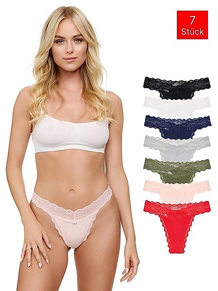 Tazzio String 7er-Pack Damen Tanga Unterhose F914 (Packung, 7-St., 7er-Pack günstig online kaufen