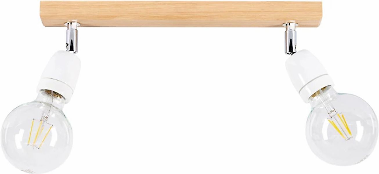 BRITOP LIGHTING Deckenleuchte »PORCIA WOOD«, 2 flammig, Leuchtmittel E27 günstig online kaufen