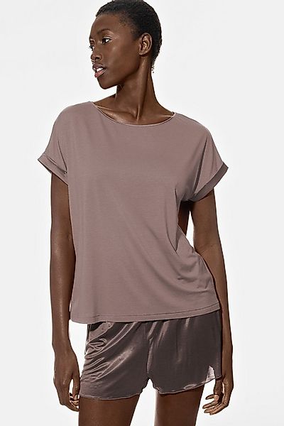 Mey Pyjamaoberteil Damen Serie Pure Chic Uni (1-tlg) Pyjamashirt mit Satin- günstig online kaufen