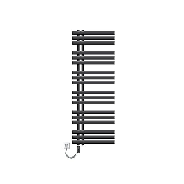 LuxeBath Badheizkörper Iron EM 500x1400 mm Anthrazit mit Heizstab 1200W Tou günstig online kaufen