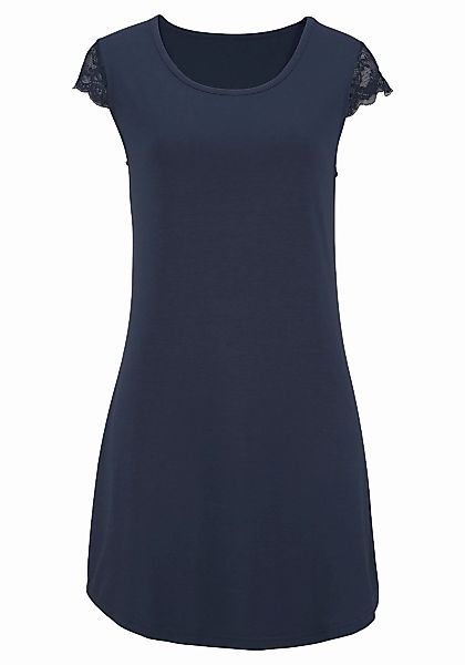 LASCANA Nachthemd (1-teilig) mit Spitzenärmeln günstig online kaufen