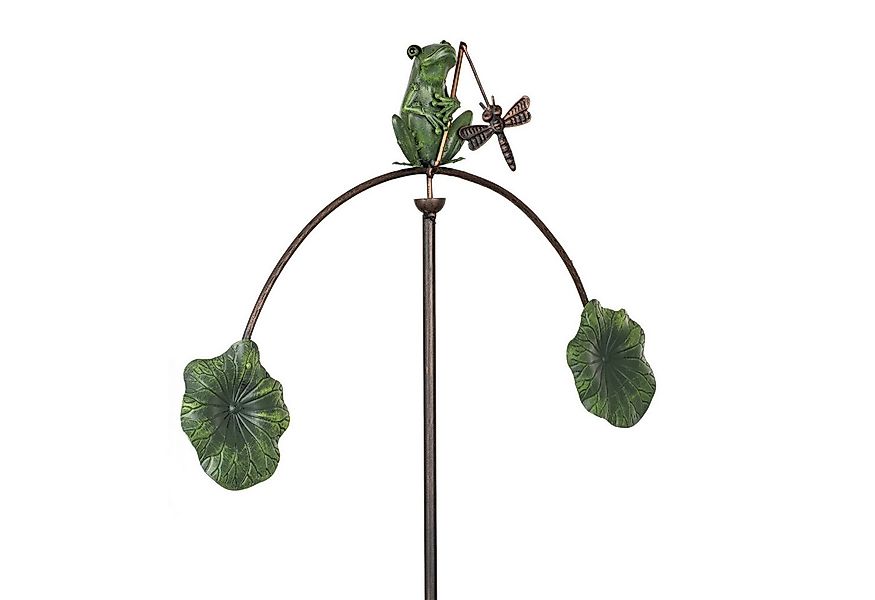 Moritz Gartenstecker Gartenstecker Frosch mit Libelle und Blättern aus Meta günstig online kaufen