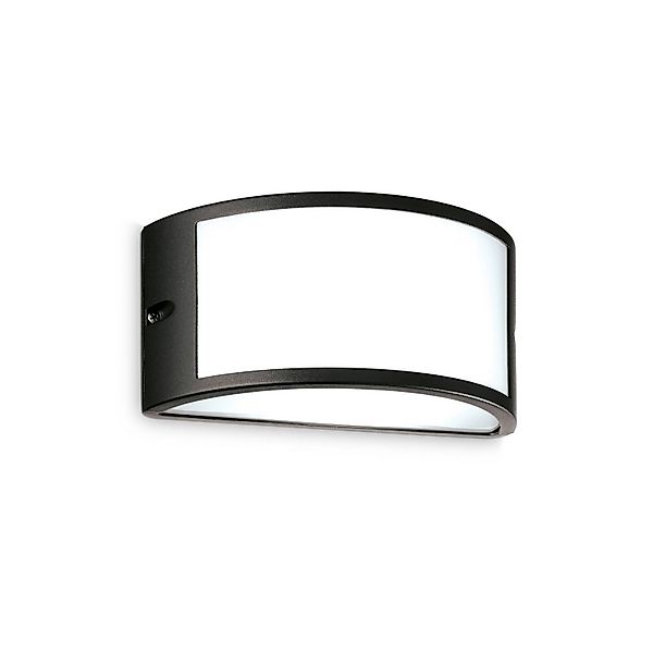 Ideal Lux Außenwandleuchte Rex 1, schwarz, Alu, IP44, E27 günstig online kaufen