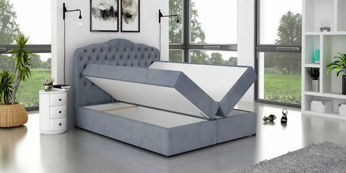 JVmoebel Bett, Designer Bett Chesterfield Hotel Betten Doppel Schlaf Zimmer günstig online kaufen