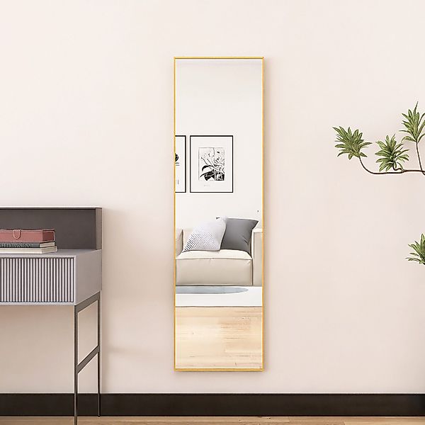 FUROKOY Ganzkörperspiegel Standspiegel mit Ständer, Metallrahmen günstig online kaufen