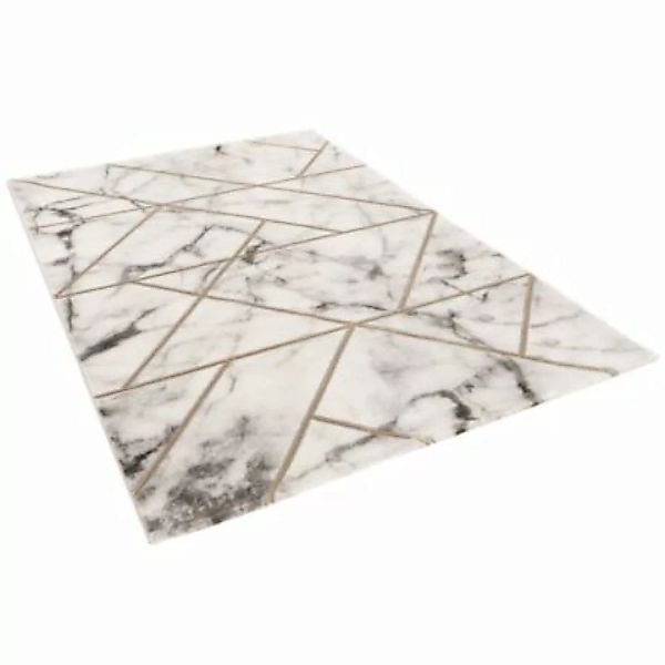 Pergamon Luxus Designer Teppich Carrara Marmor Optik Trend Teppiche gold/gr günstig online kaufen