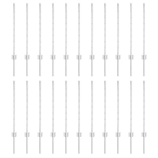 vidaXL Zaunpfosten 22 Stk Silber 120 cm Stahl 3335952 günstig online kaufen