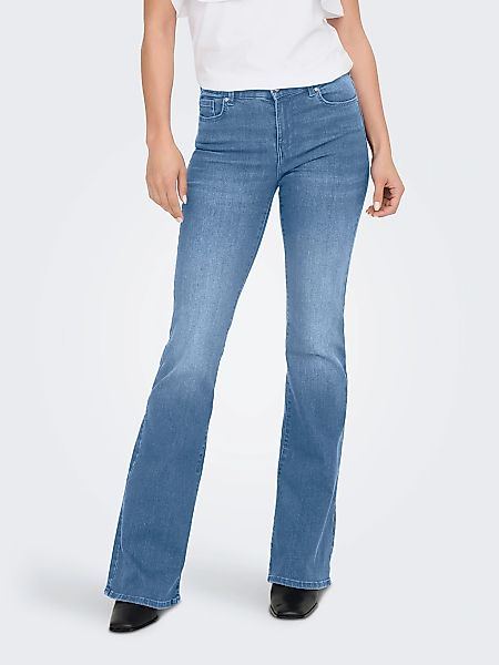 ONLY Bootcut-Jeans "ONLLUSH MW RETRO FLARED DNM" Materialmix, bootcut fit, günstig online kaufen