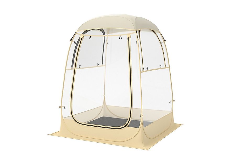 KOMFOTTEU Kuppelzelt, transparentes Pop-up Zelt, mit Tragetasche & Fenstern günstig online kaufen