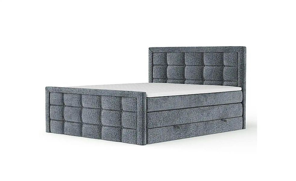 Boxspringbett mit Stauraum   ¦ blau ¦ Maße (cm): B: 162 H: 118 Betten > Kom günstig online kaufen