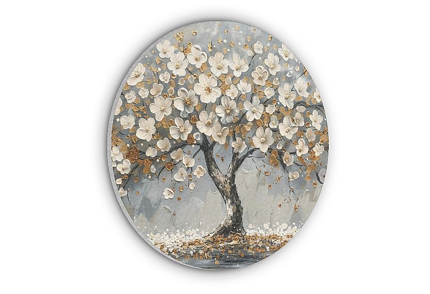 MuchoWow Gemälde Baum - Gold - Blumen - Abstrakt - Kunst, Fotodruck (1 St), günstig online kaufen