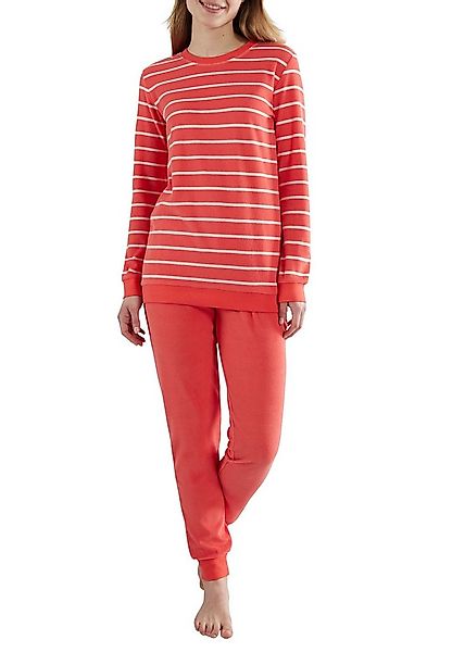 GÖTZBURG Pyjama GÖTZBURG Damen Pyjama rot quergestreift (1 tlg) günstig online kaufen