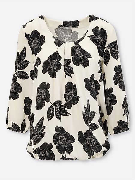 Sieh an! Klassische Bluse Schlupfbluse 3/4-Arm günstig online kaufen