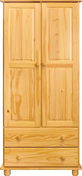 Möbilia Kleiderschrank "Chur" aus Massivholz Kiefer günstig online kaufen
