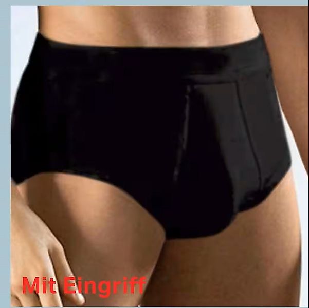 The Bakis Slip 3 Stück hochwertige Herrenslips mit Eingriff, Feinripp, schw günstig online kaufen