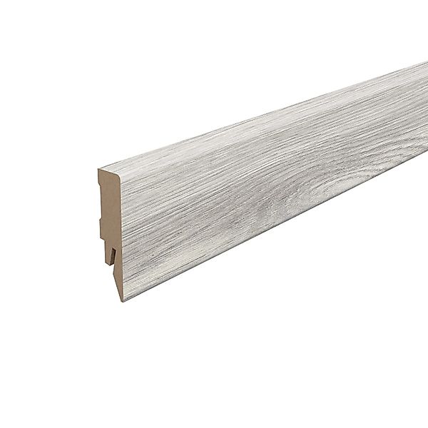 Egger Sockelleiste L583 Kubisch für Fußboden Charlotte 6 cm Eiche Hellgrau günstig online kaufen