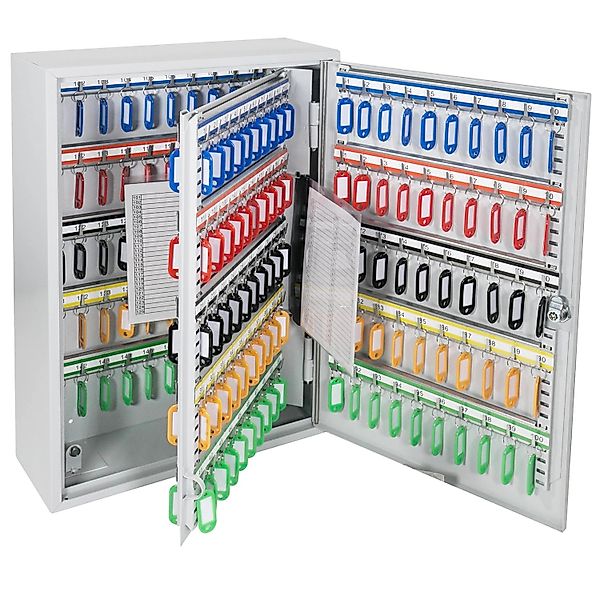 HMF 135200-07 Schlüsselschrank 200 Haken 55 x 38 x 14 cm Lichtgrau günstig online kaufen