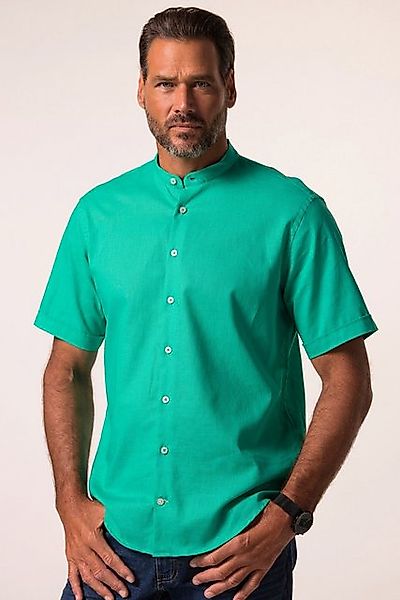 JP1880 Kurzarmhemd Hemd Halbarm Leinenmix Stehkragen günstig online kaufen