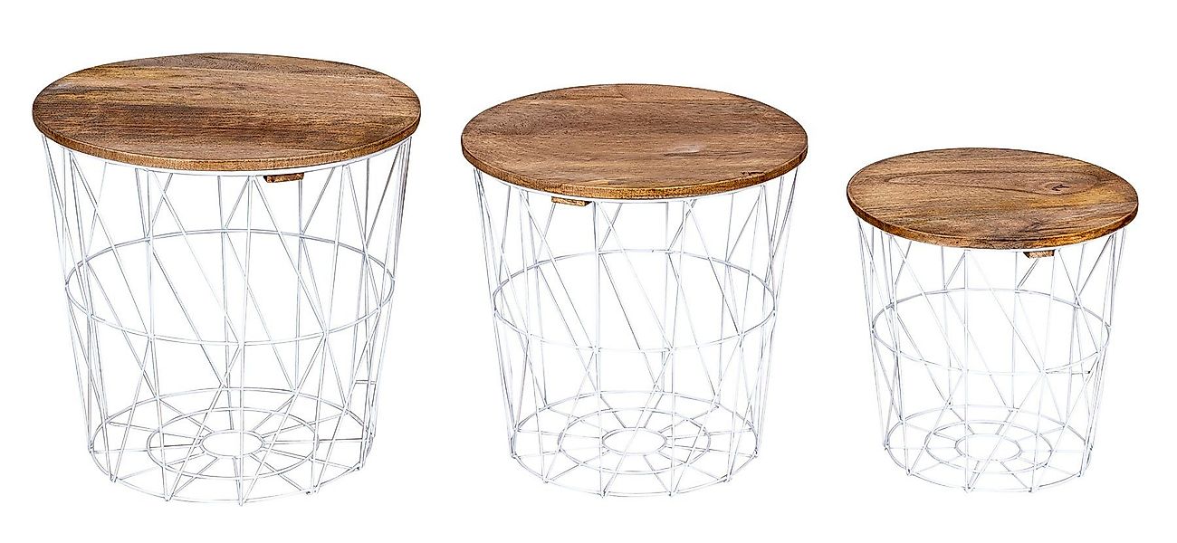 Levandeo® Couchtisch, 3er Set Beistelltisch Metall günstig online kaufen