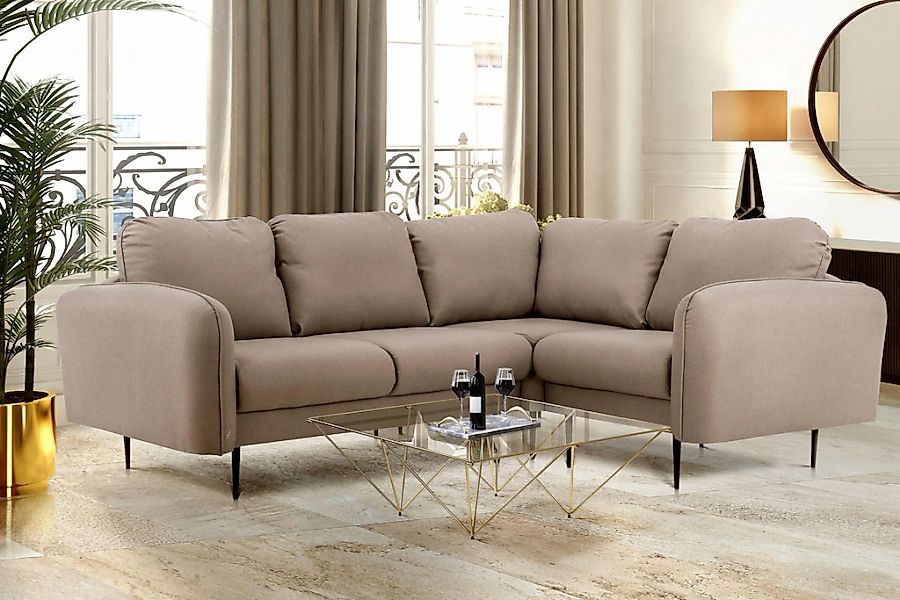 Home affaire Ecksofa "Skidi L-Form" mit losen Rückenkissen und Keder oben a günstig online kaufen