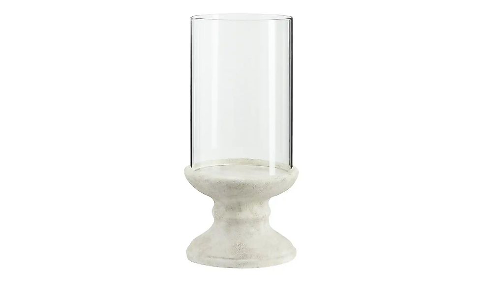 HOME STORY Windlicht mit Glasaufsatz   ¦ grau ¦ Zement,Glas ¦ Maße (cm): H: günstig online kaufen