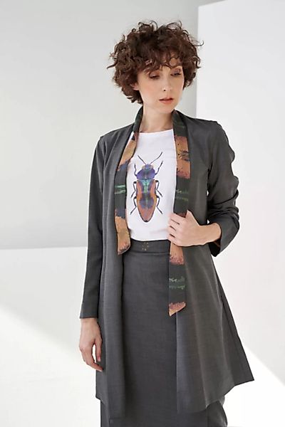 Eleganter Gehrock/mantel Aus Kbt Merinowolle "Coat" Schwarz/anthrazit günstig online kaufen