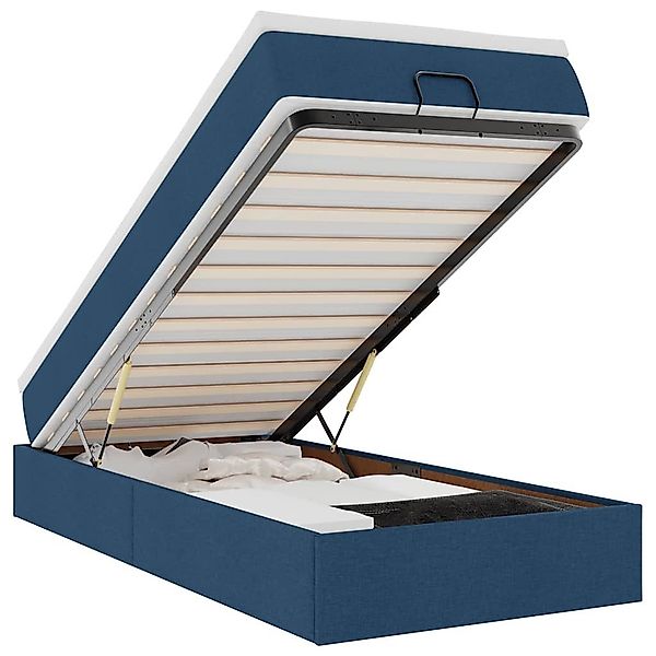 vidaXL Bett Ottoman-Bett mit Matratze Blau günstig online kaufen