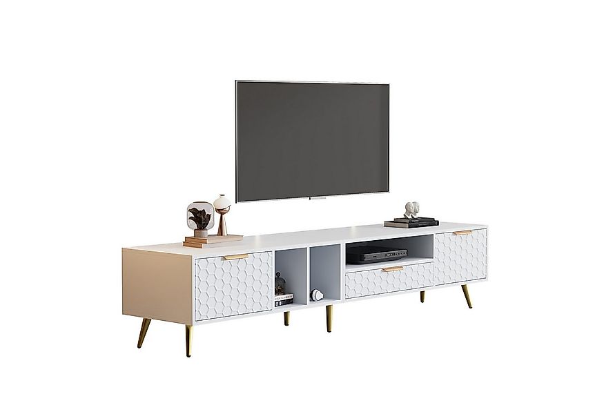 HAUSS SPOLE Lowboard TV-Ständer mit mattem Wabenmuster für Fernseher bis zu günstig online kaufen