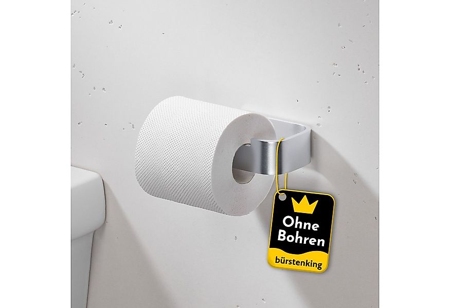 Bürstenking Toilettenpapierhalter ohne Bohren, Selbstklebender Klopapierhal günstig online kaufen