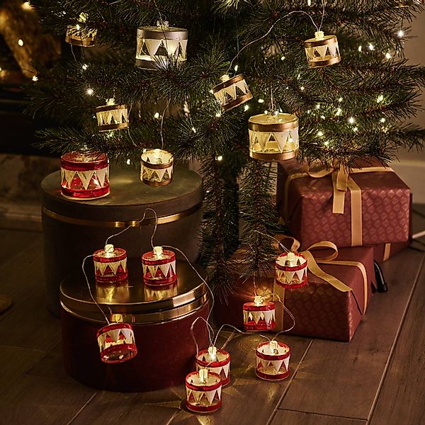 Deko-Anhänger Elly mit LED, Ø 7 cm, rot günstig online kaufen