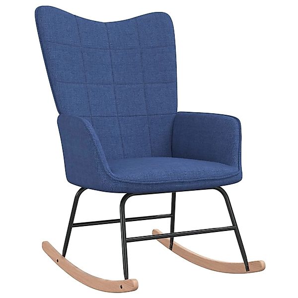 vidaXL Schaukelstuhl Blau Stoff Modell 4 günstig online kaufen