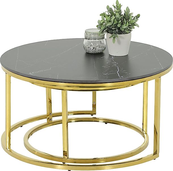 HELA Satztisch LUIS Topseller, Couchtisch rund (Set, 2-St), 2er Set, 12mm S günstig online kaufen