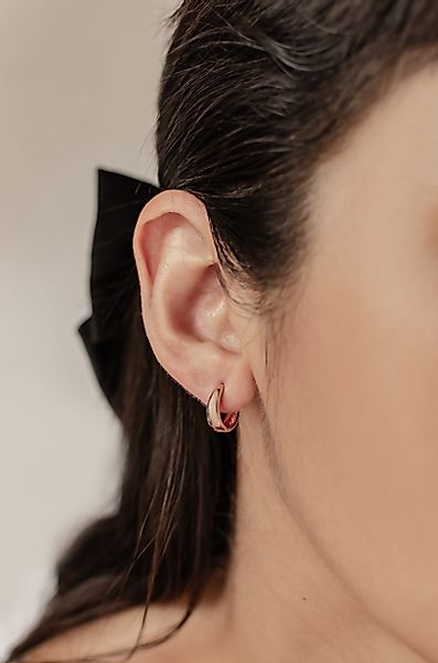 Hey Happiness Paar Creolen Kuppel Silber 925 Damen Klein Mittel Groß, 18K R günstig online kaufen