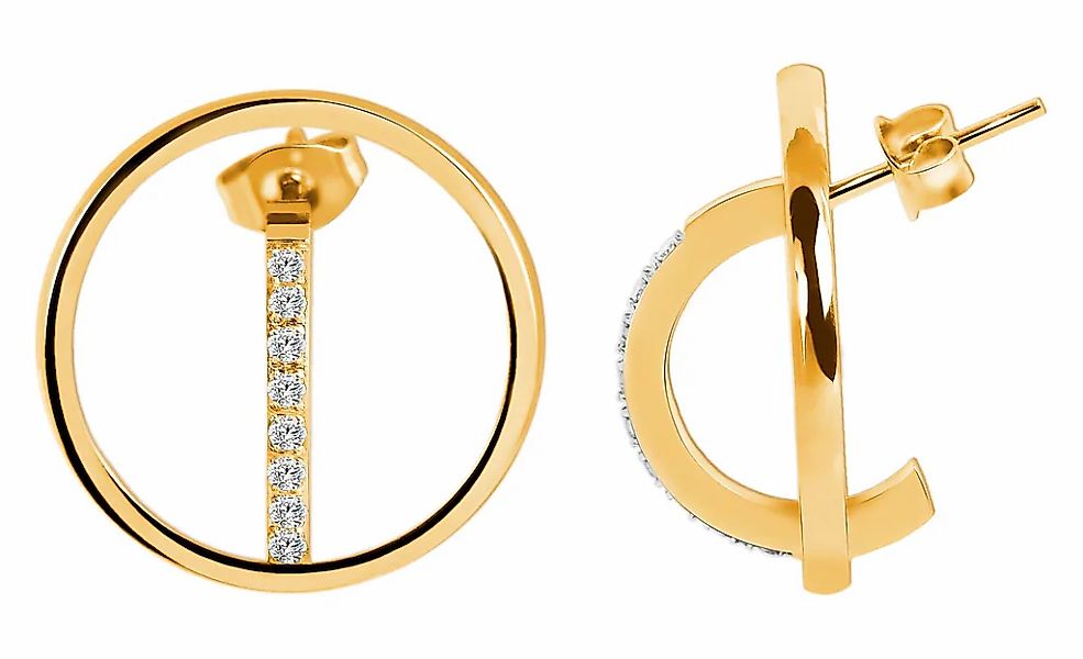 Adelia´s Paar Ohrhänger "Damen Ohrringe – Ohrstecker aus Edelstahl mit Stra günstig online kaufen