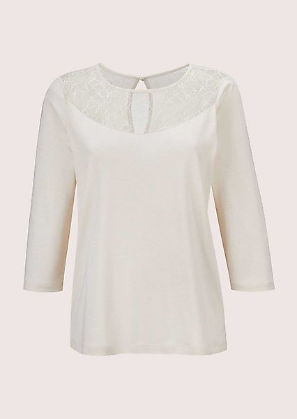 MADELEINE Kurzarmshirt Rundhals-Shirt mit Spitze günstig online kaufen