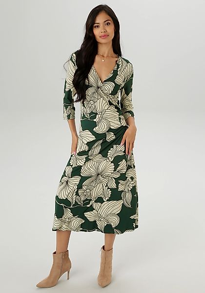 Aniston SELECTED Jerseykleid, mit V-Ausschnitt in Wickel-Optik - NEUE KOLLE günstig online kaufen