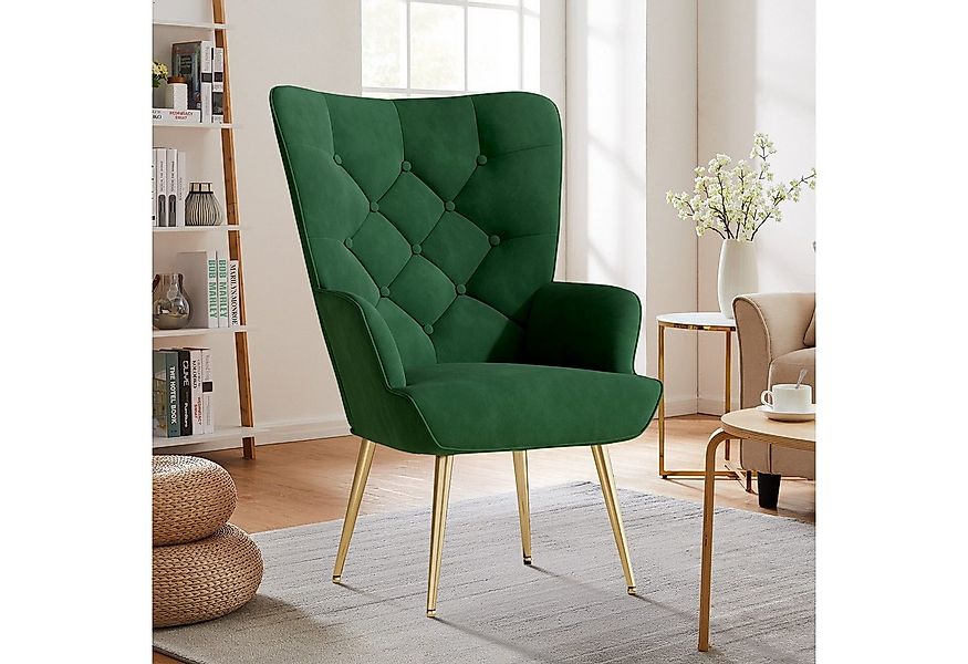 HawthyHome Polsterstuhl Eleganter Polstersessel, Schminktisch Stuhl mit Met günstig online kaufen