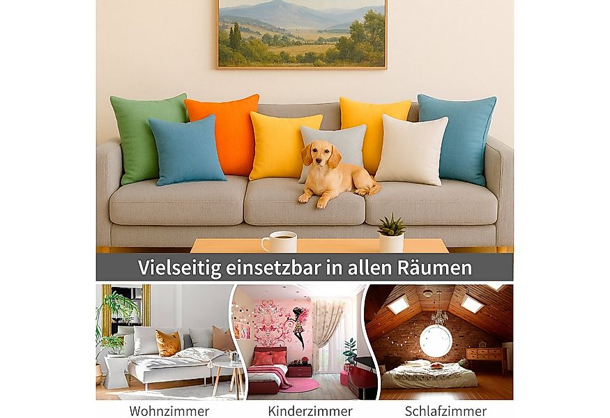 matches21 HOME & HOBBY Kissenbezüge 2er Set Kissenhülle 40x40 cm hellgrün p günstig online kaufen