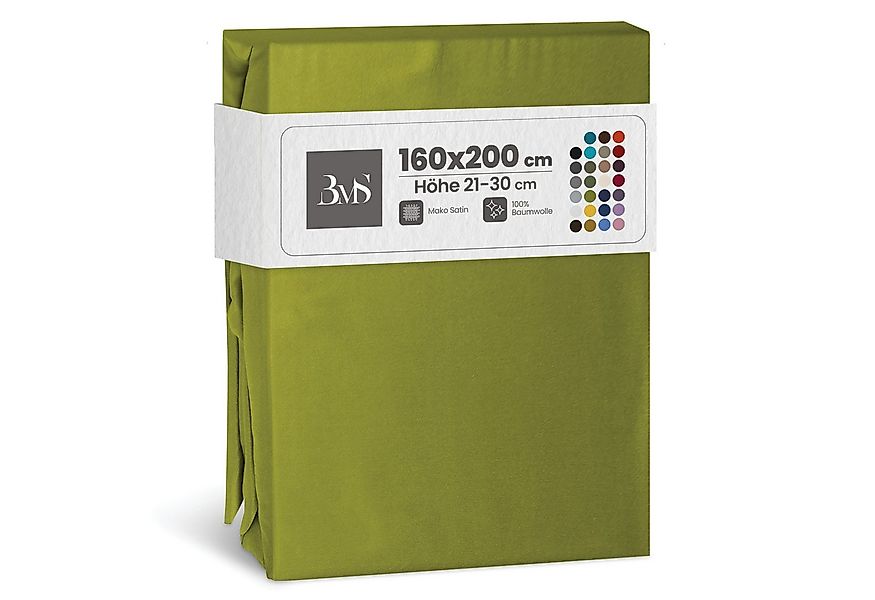 BETTWAESCHE-MIT-STIL Spannbettlaken Mako Satin Spannbettlaken, Matratzenhöh günstig online kaufen
