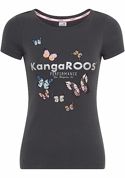 KangaROOS T-Shirt Kurzarm, körpernahe Passform, aus Rippware günstig online kaufen