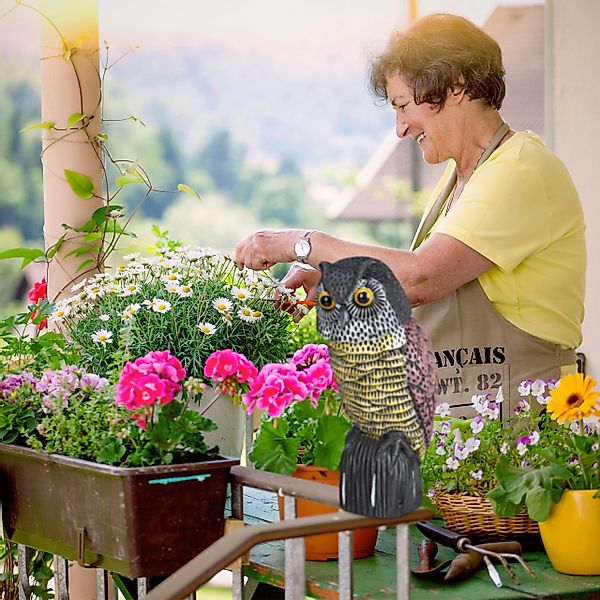 relaxdays Gartenfigur 2 x Vogelschreck Eule günstig online kaufen