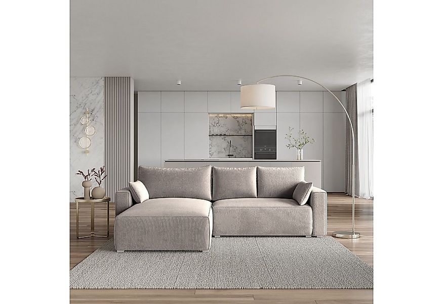 Masseno Ecksofa FORIL mit Schlaffunktion L-Form, Sofa mit Bettkasten günstig online kaufen