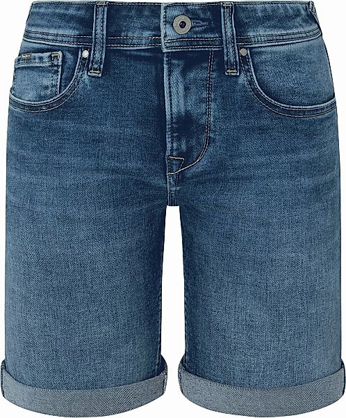 Pepe Jeans Damen Jeans Short POPPY - Regular Fit Blau - Blue Denim günstig online kaufen